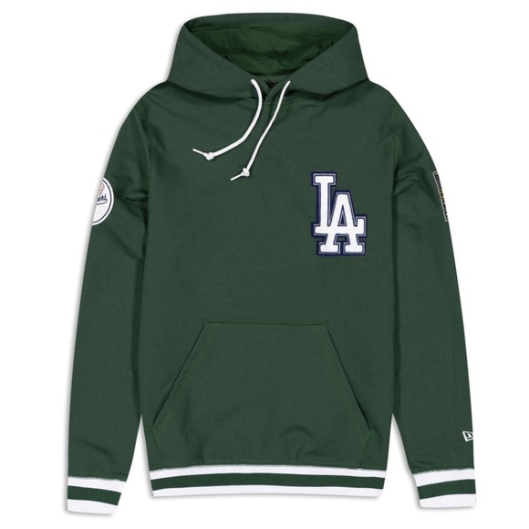 NEW ERA LA DODGERS Logo Select Color Flip Green Hoodie Sz. L - Picture 2 of 7